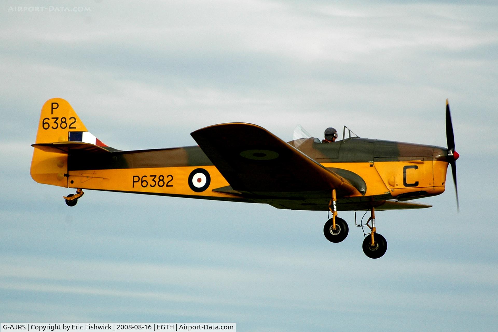 G-AJDR, 1940 Miles M14A Hawk Trainer 3 C/N 2169, 42. P6382 at Shuttleworth Evening Air Display 16 Aug 2008