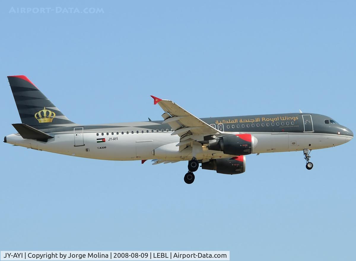 JY-AYI, 1995 Airbus A320-212 C/N 569, Member group Royal Jordanian.