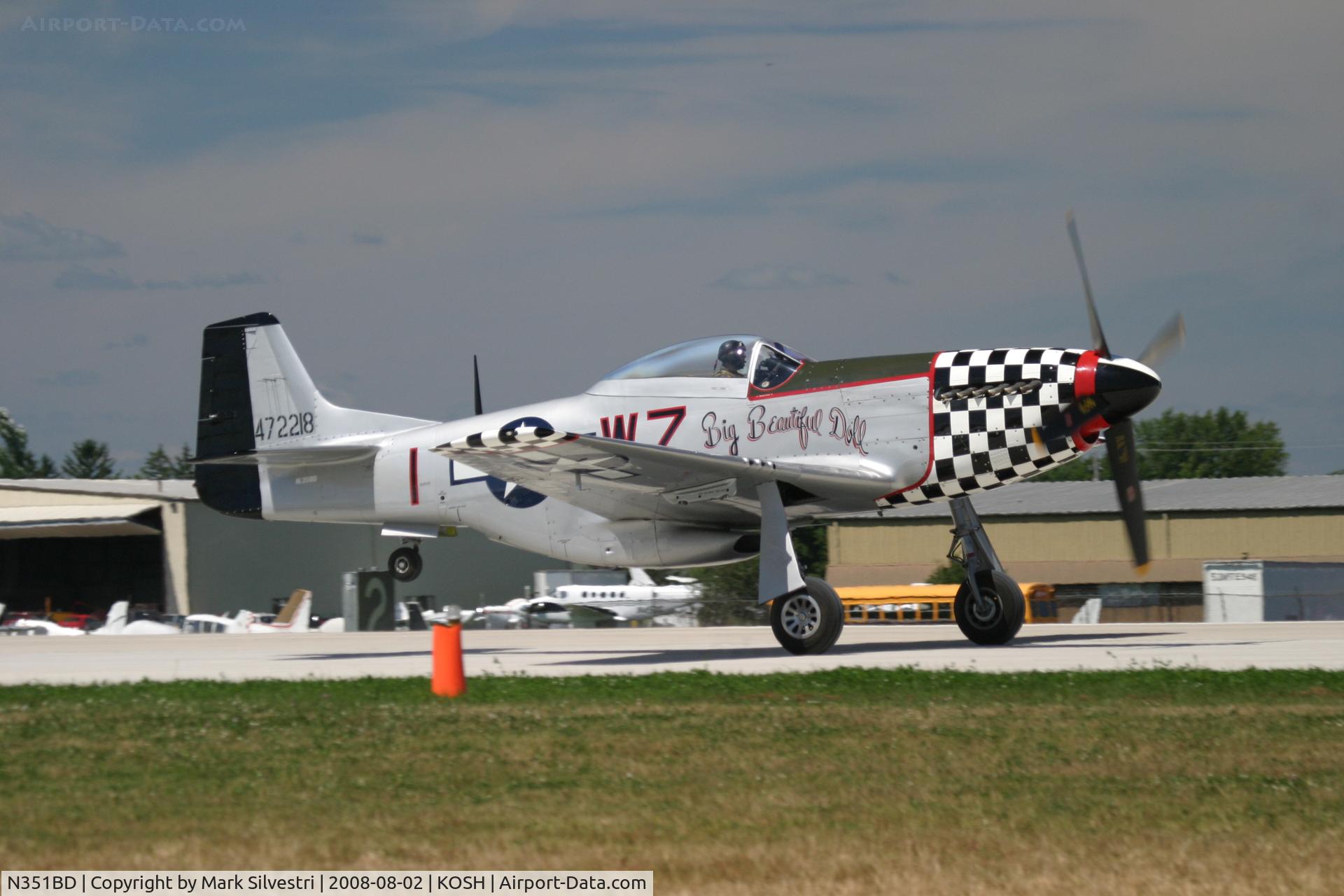 N351BD, 1944 North American F-51D Mustang C/N 44-85634, Oshkosh 2008