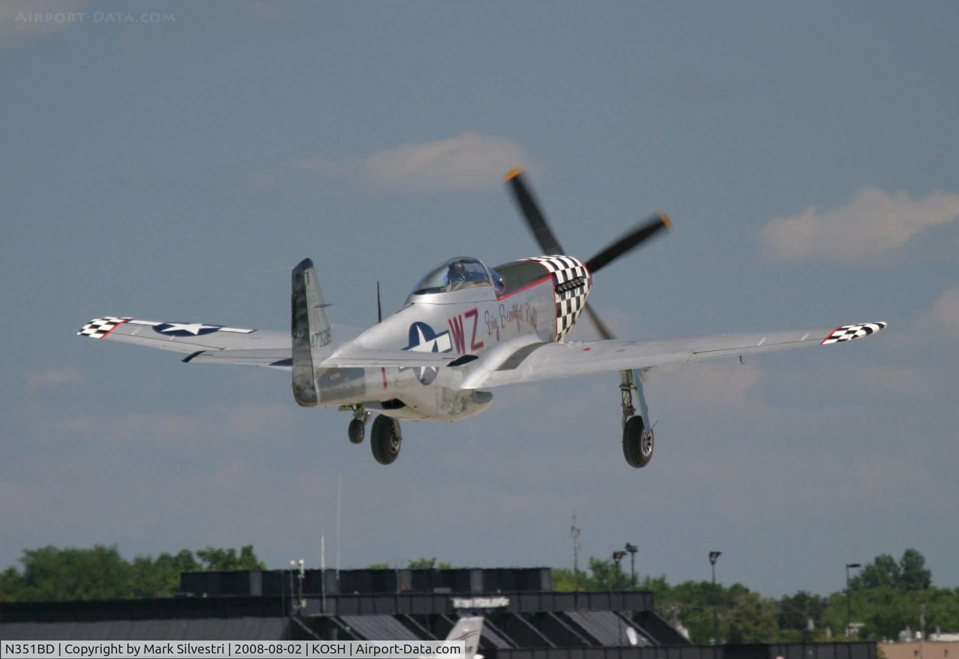 N351BD, 1944 North American F-51D Mustang C/N 44-85634, Oshkosh 2008