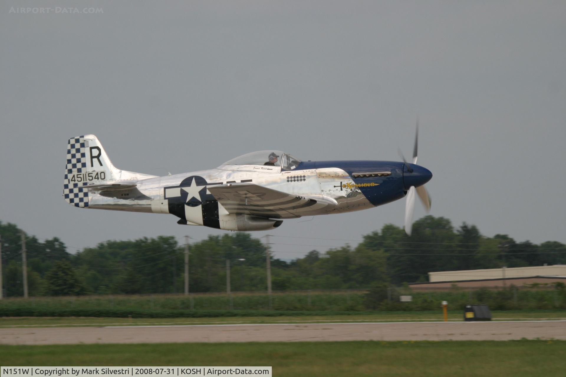 N151W, 1945 North American F-51D Mustang C/N 124-48293, Oshkosh 2008