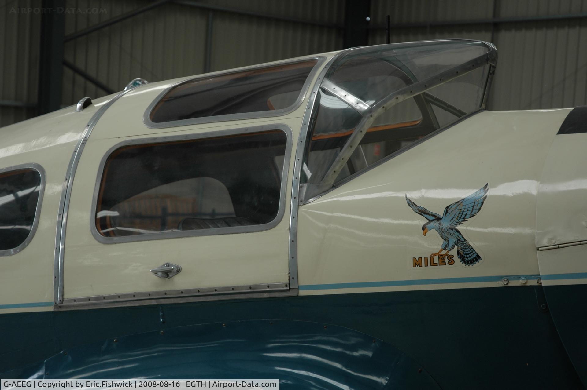 G-AEEG, 1936 Miles M-3A Falcon Major C/N 216, 4. G-AEEG - very unusual windscreen