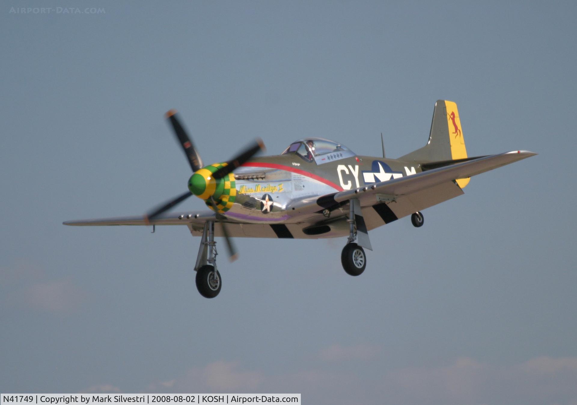 N41749, 1944 North American P-51D Mustang C/N 44-63663, Oshkosh 2008