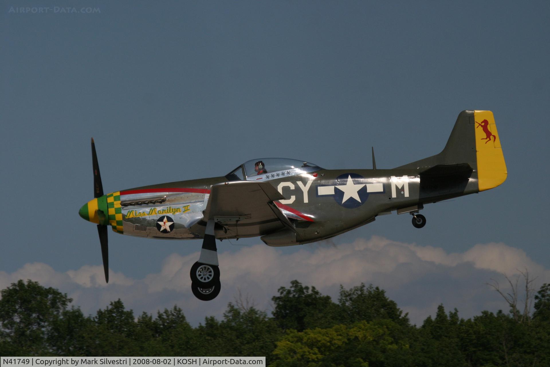 N41749, 1944 North American P-51D Mustang C/N 44-63663, Oshkosh 2008
