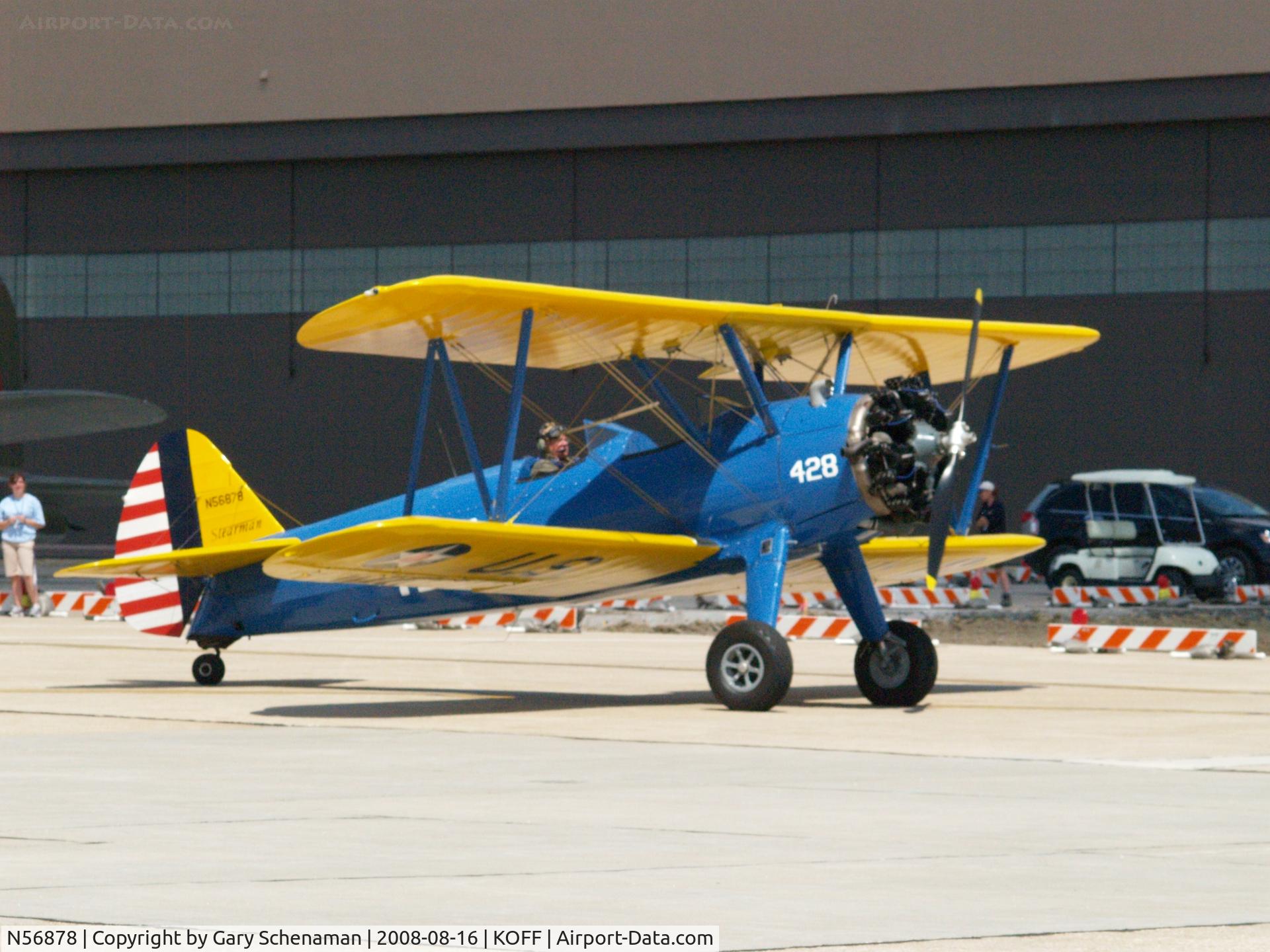 N56878, 1943 Boeing A75N1(PT17) C/N 75-1712, PRIOR TO FLIGHT AT OFFUTT AIRSHOW