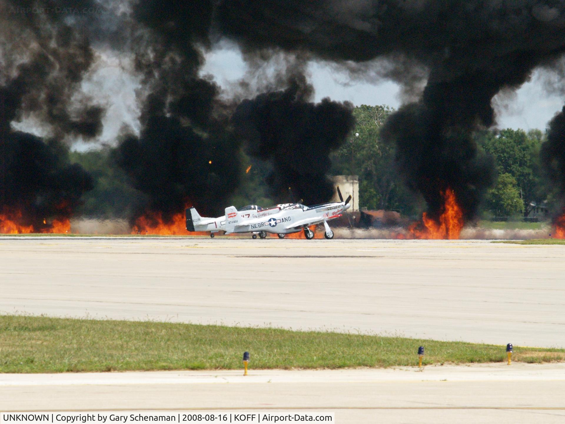 UNKNOWN, , 2 P-51D'S AT OFFUTT AIRSHOW.