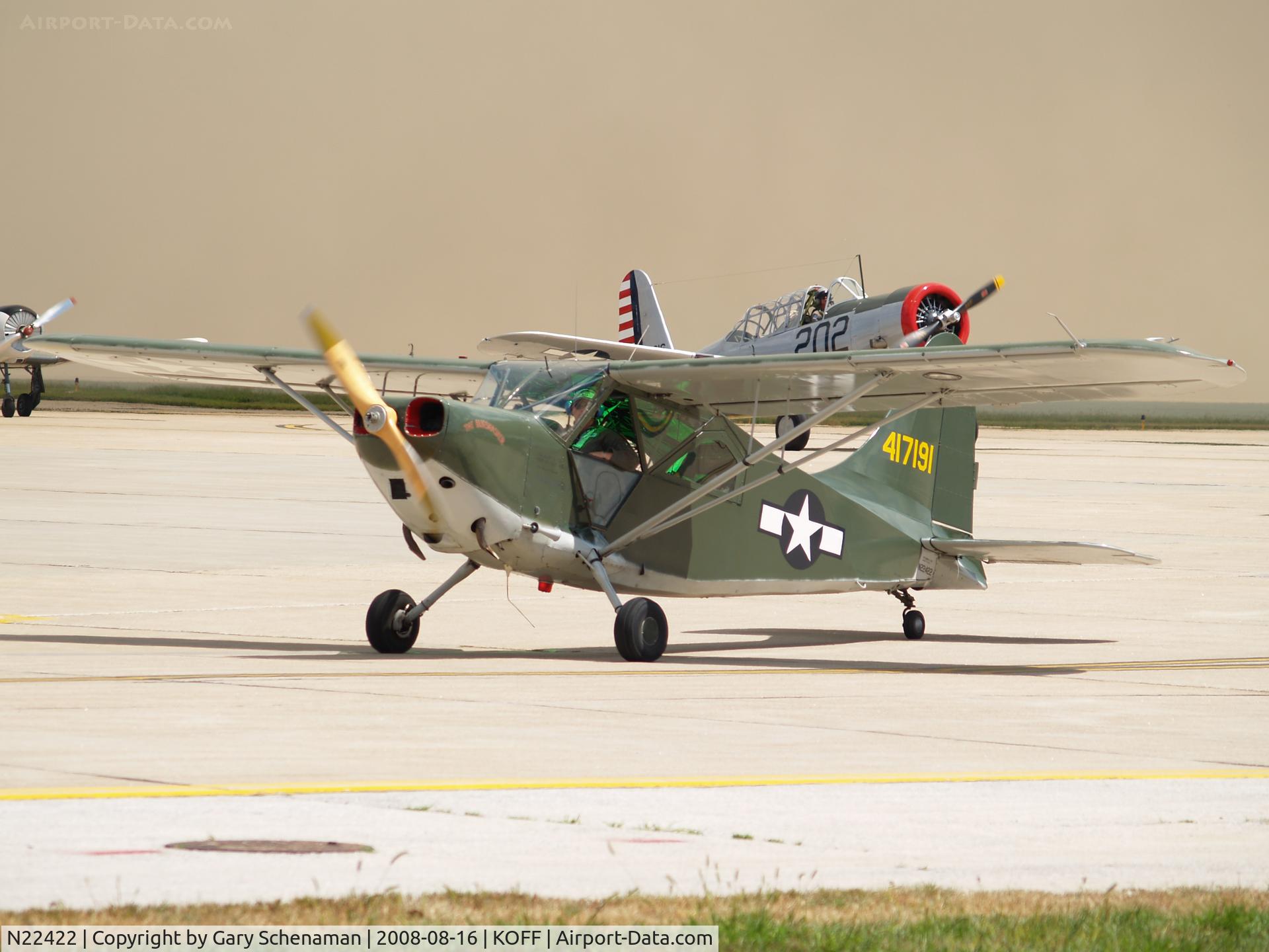 N22422, Stinson L-5B Sentinel C/N 44-17191A, L-5B AT OFFUTT AIRSHOW 2008