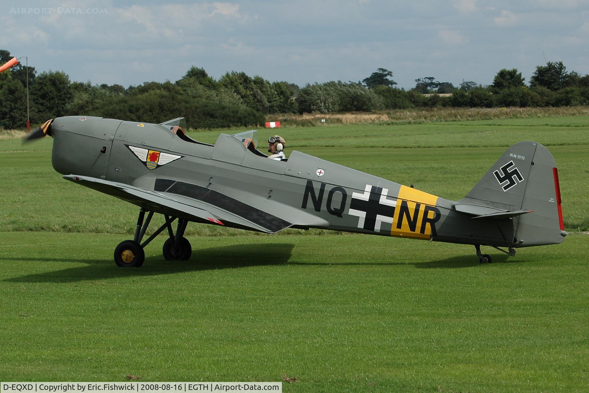 D-EQXD, Klemm Kl-35D C/N 5050, 1. NQ+NR : Klem KI 35D (Privately owned) at Shuttleworth Evening Air Display 16 Aug 2008