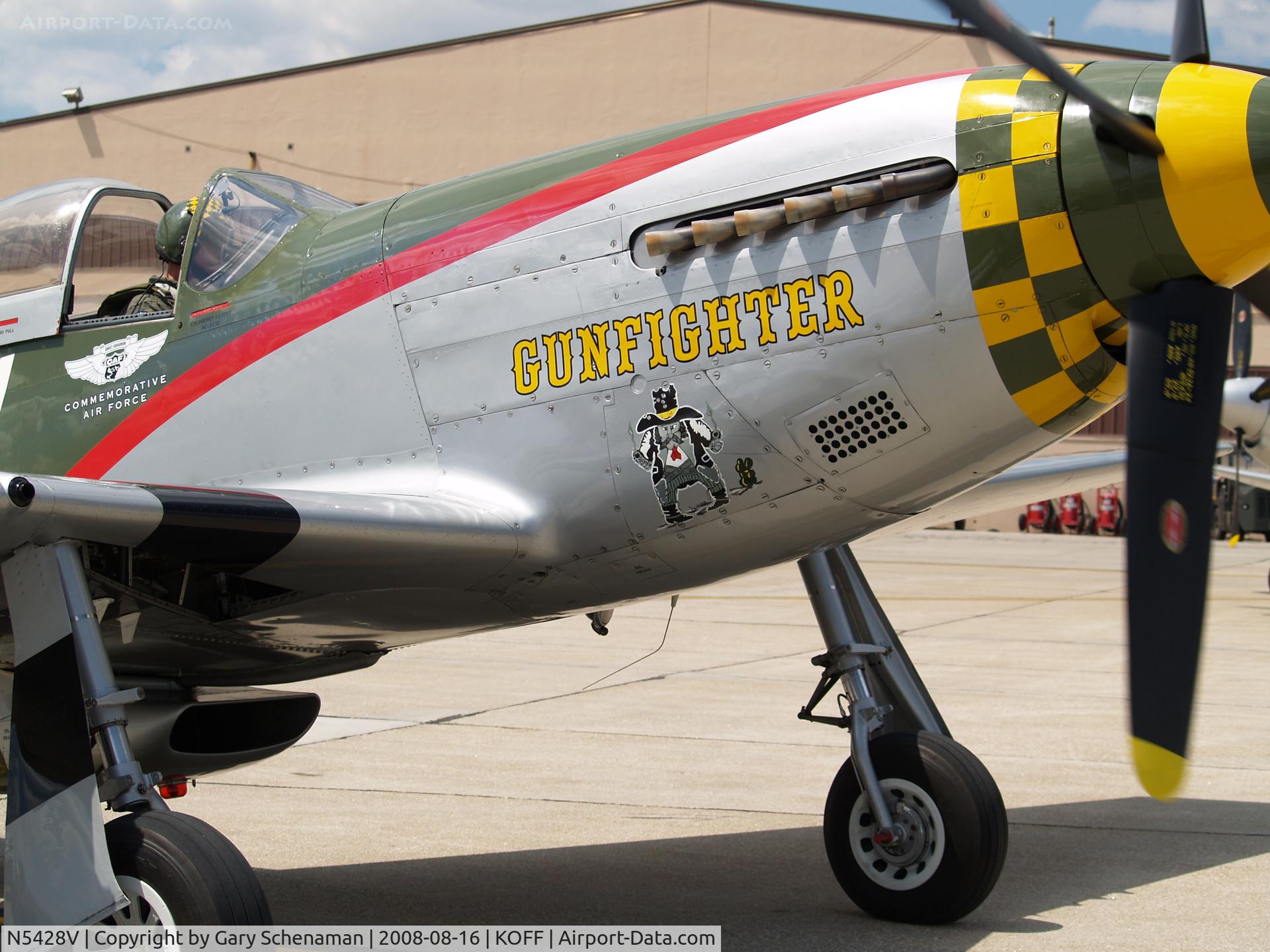 N5428V, 1944 North American P-51D Mustang C/N 122-39723, NOSE ART OF GUNFIGHTER