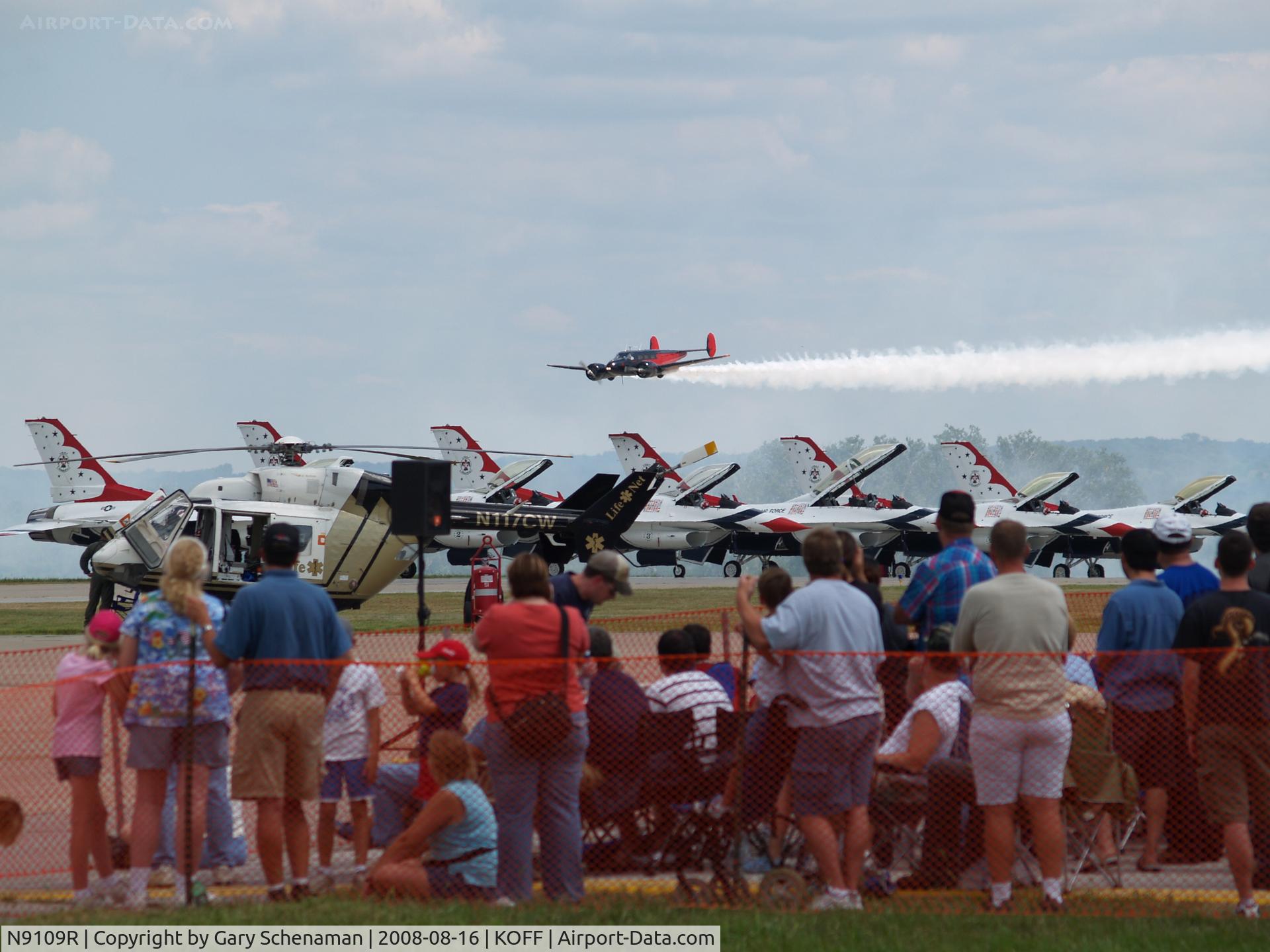 N9109R, 1943 Beech C18S (AT-7C) C/N 4383 (5676), BEECH C18S ABOVE THUNDER BIRDS