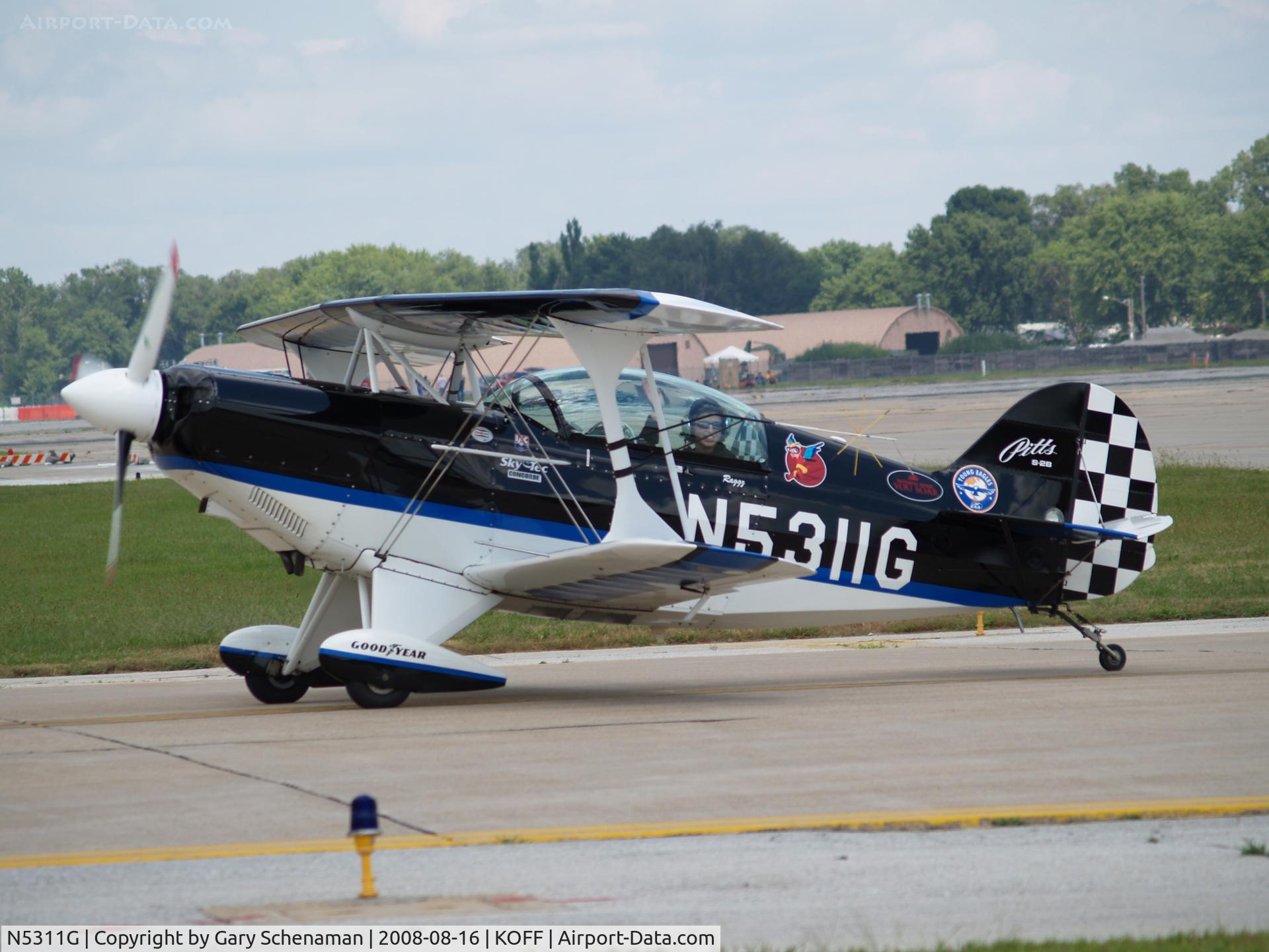 N5311G, 1983 Aerotek Pitts S-2B Special C/N 5013, JILL'S PITTS AT OFFUTT AFB 2008