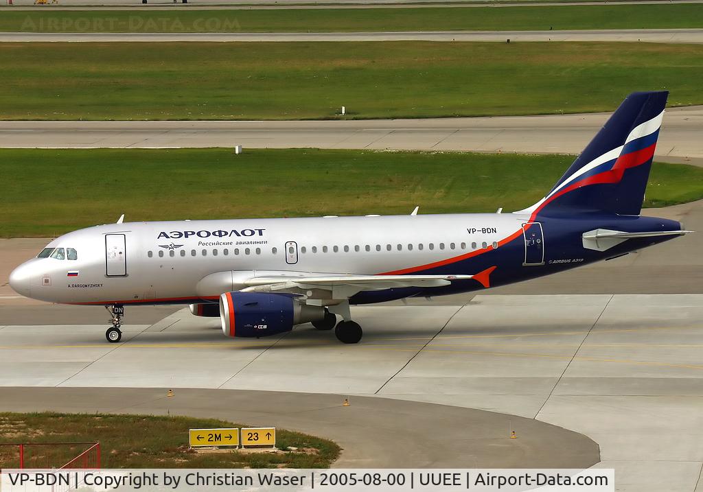 VP-BDN, 2003 Airbus A319-111 C/N 2072, Aeroflot