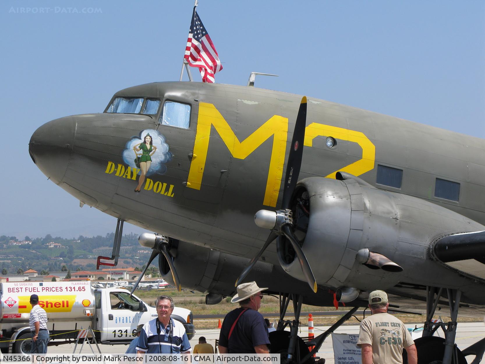 N45366, 1943 Douglas C-53D-DO Skytrooper (DC-3A) C/N 11757, C53D SKYTROOPER at EAA Camarillo Airshow 2008