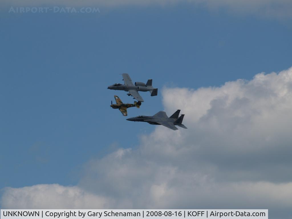 UNKNOWN, , HeRITAGE FLIGHT, A-10, P-40 AND F-15.  
