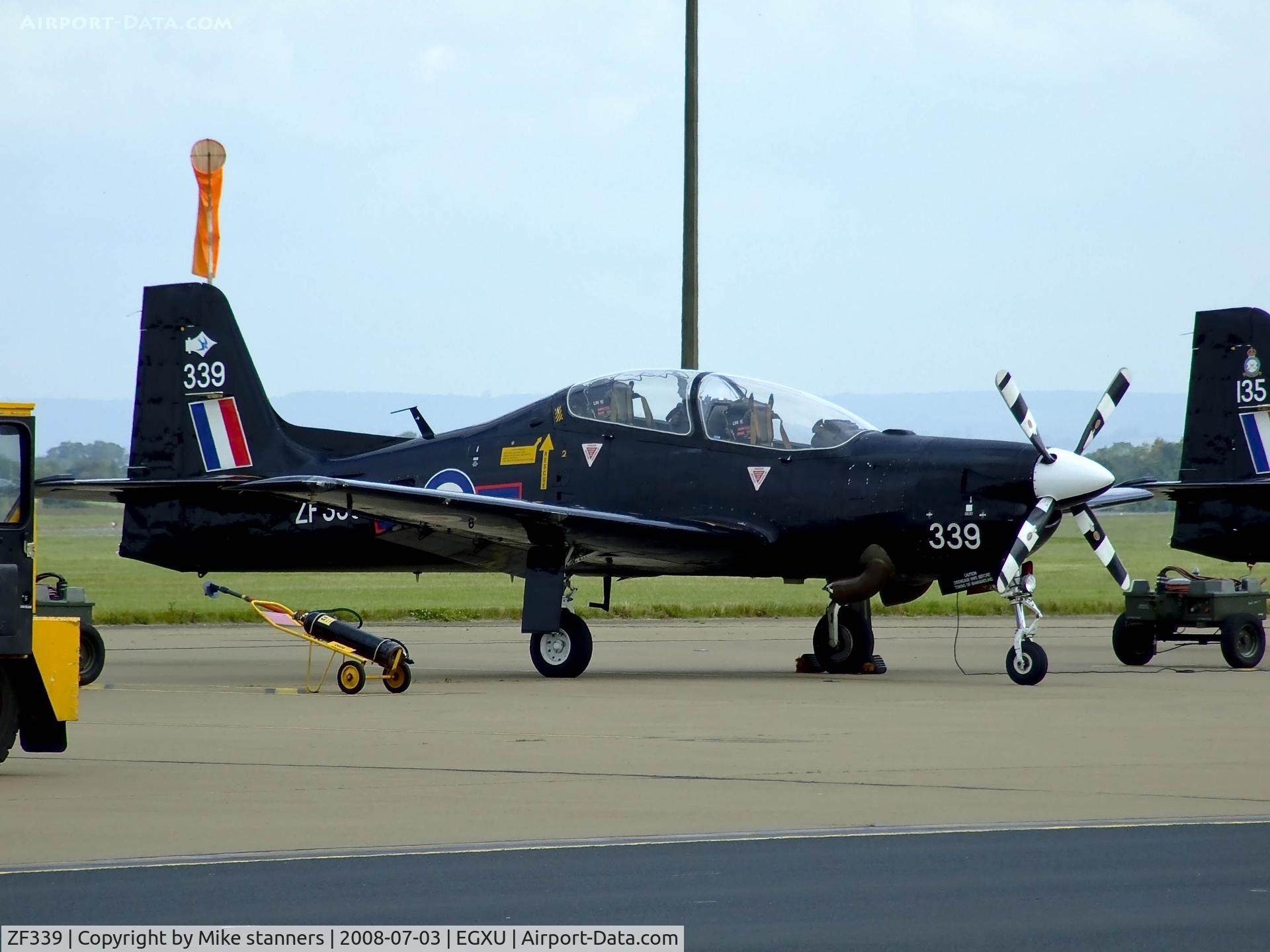 ZF339, 1991 Short S-312 Tucano T1 C/N S103/T74, Tucano T.1 from 72(R)Sqn/1FTS,seen here on the flightline at its home base