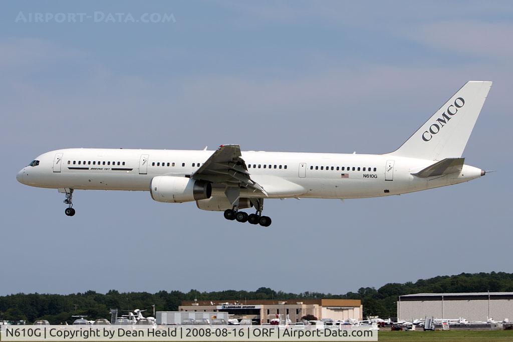 N610G, 1999 Boeing 757-22L C/N 29304, Comco N610G landing on RWY 5.