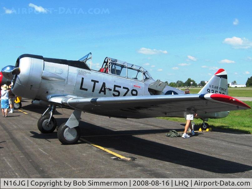 N16JG, 1942 North American AT-6C Texan C/N 88-11731, On display at Wings of Victory airshow - Lancaster, Ohio