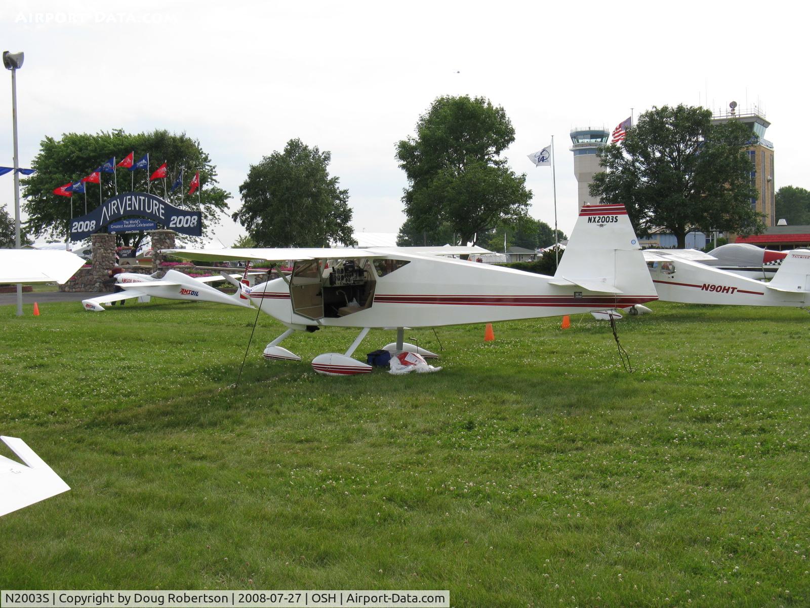 N2003S, 2002 Wittman W-8 Tailwind C/N 1140, 2002 Danner WITTMAN TAILWIND on tri-gear, Lycoming O-320