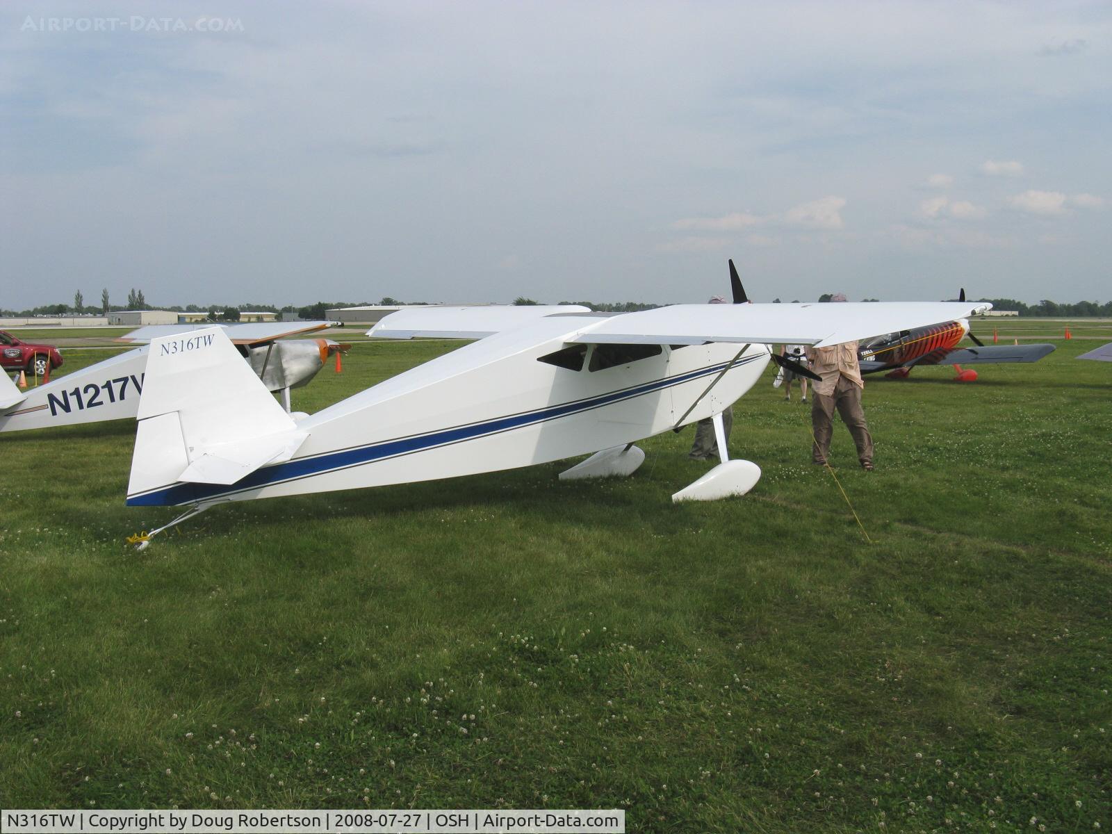 N316TW, 2006 Wittman W-10 Tailwind C/N 1206JR, 2006 Rust WITTMAN TAILWIND W-10, Lycoming O-320