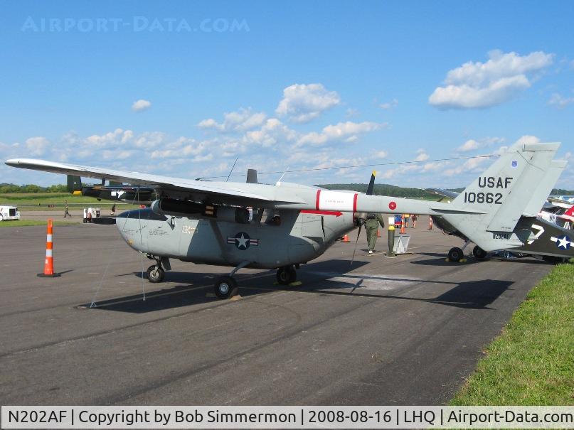 N202AF, 1969 Cessna O-2A Super Skymaster C/N 337M-0227, On display at Wings of Victory airshow - Lancaster, Ohio