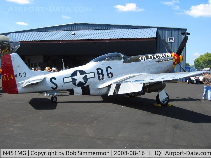 N451MG, 1944 North American P-51D Mustang C/N 44-74774, On display at Wings of Victory airshow - Lancaster, Ohio