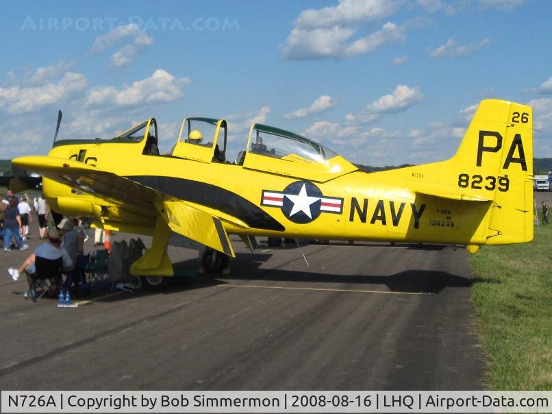 N726A, North American T-28B C/N 138239, On display at Wings of Victory airshow - Lancaster, Ohio