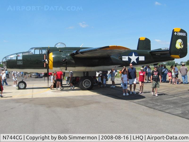 N744CG, 1944 North American B-25N Mitchell C/N 108-32141, On display at Wings of Victory airshow - Lancaster, Ohio