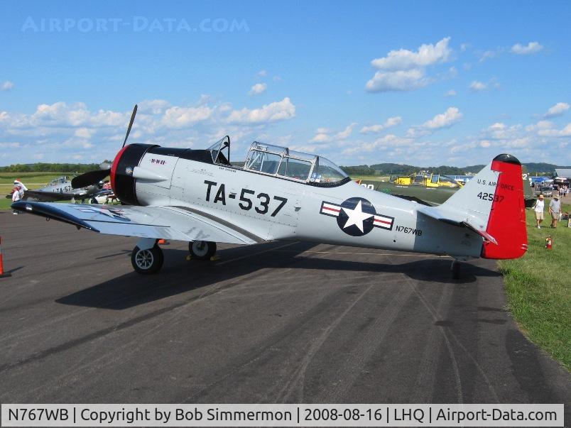 N767WB, 1943 North American T-6 Harvard III C/N 88-14748, On display at Wings of Victory airshow - Lancaster, Ohio
