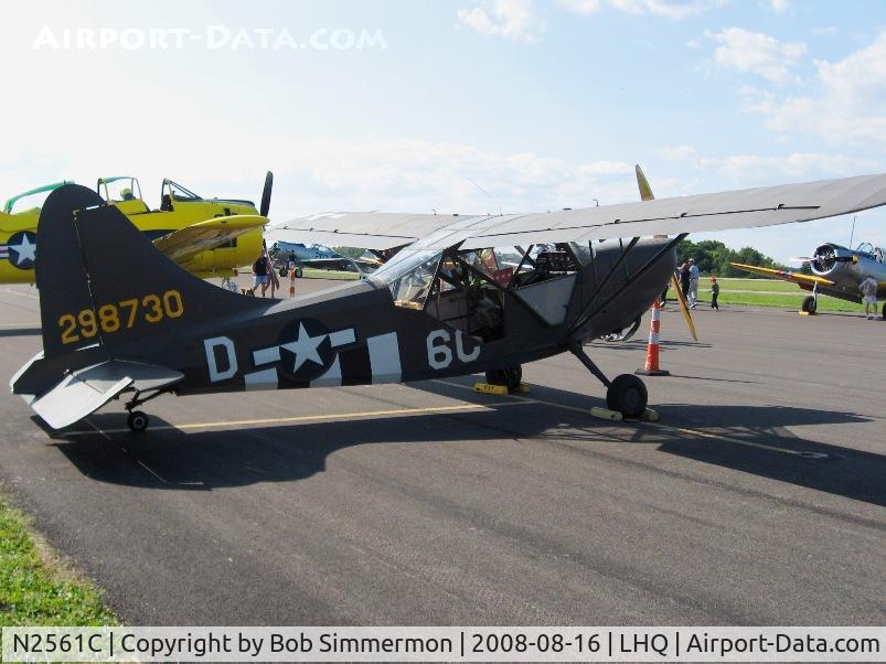 N2561C, Stinson L-5E Sentinel C/N 4472, On display at Wings of Victory airshow - Lancaster, Ohio