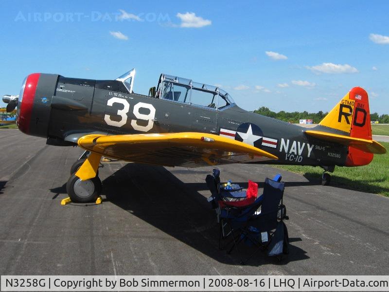 N3258G, North American AT-6D Texan C/N 43839, On display at Wings of Victory airshow - Lancaster, Ohio