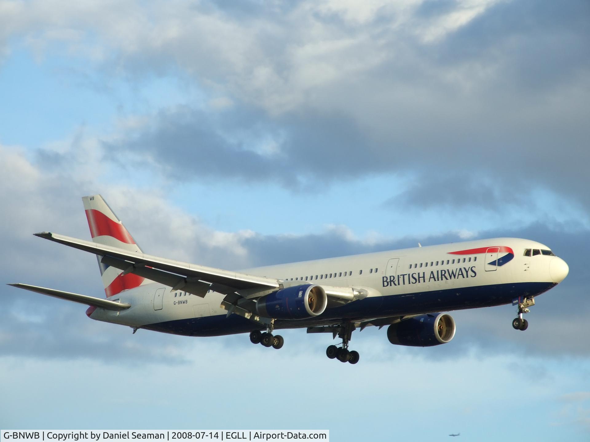 G-BNWB, 1989 Boeing 767-336 C/N 24334, the last day of a 2 day trip for me.