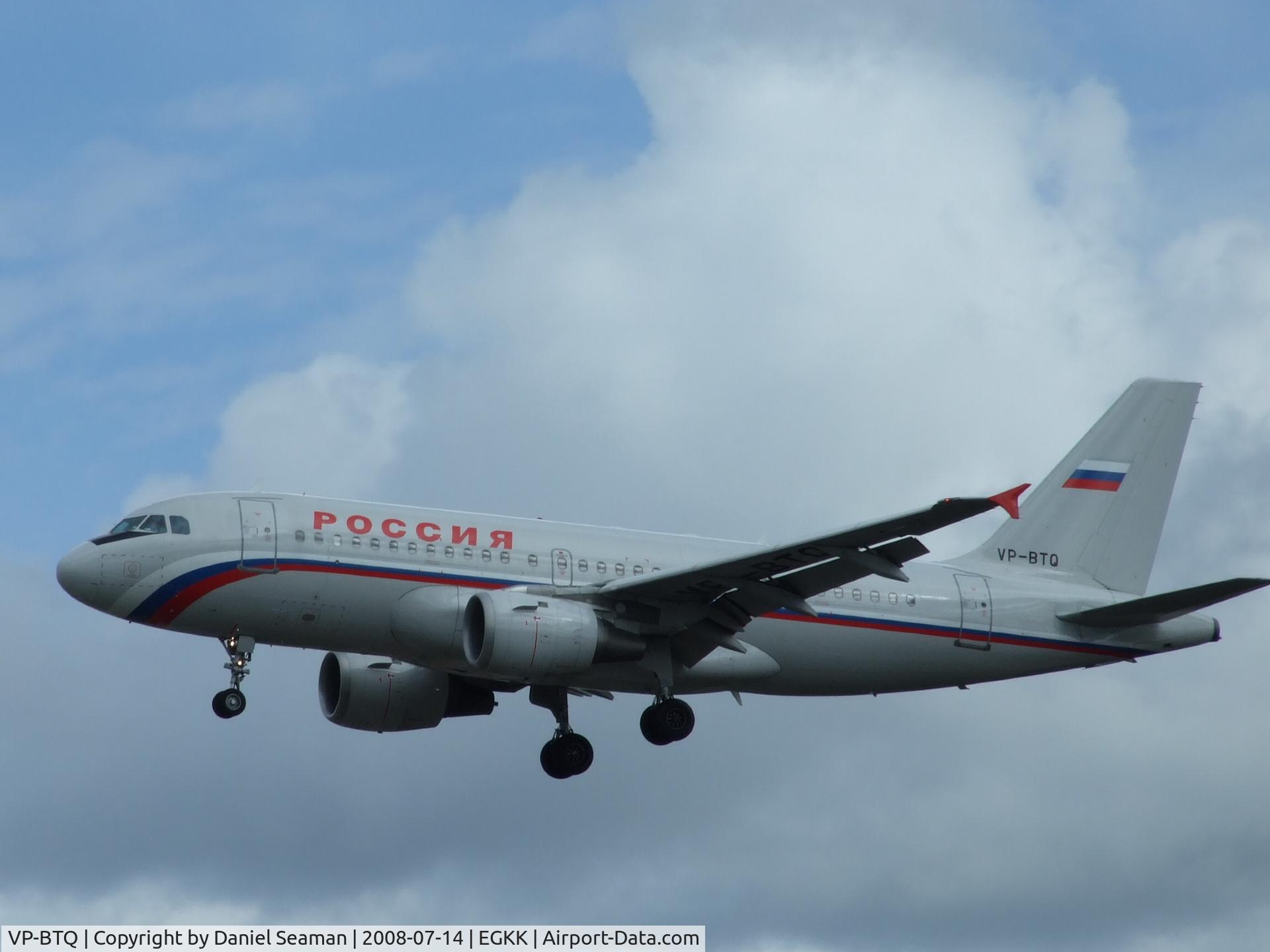VP-BTQ, 1999 Airbus A319-114 C/N 1149, the last day of a 2 day trip for me.