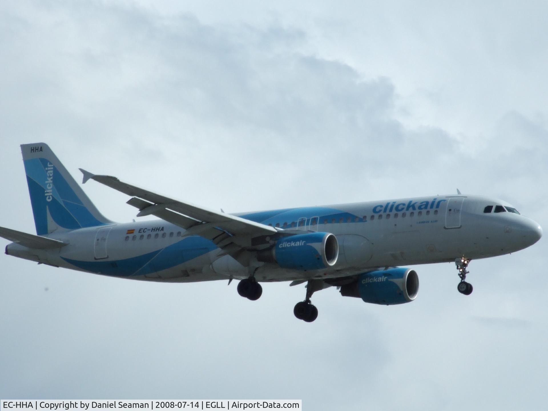 EC-HHA, 2000 Airbus A320-214 C/N 1221, the last day of a 2 day trip for me.