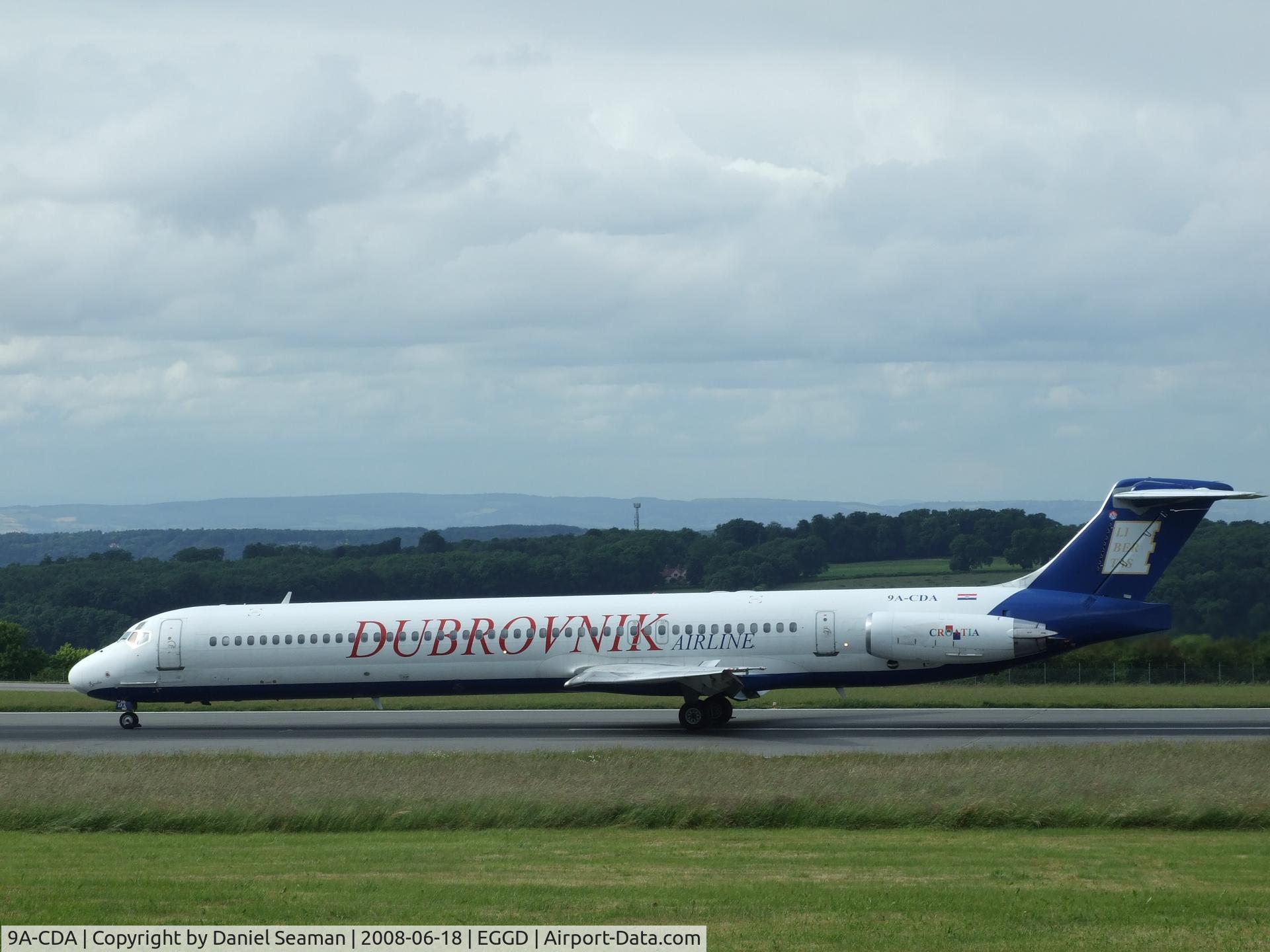 9A-CDA, 1987 McDonnell Douglas MD-83 (DC-9-83) C/N 49602, a one of at bristol.