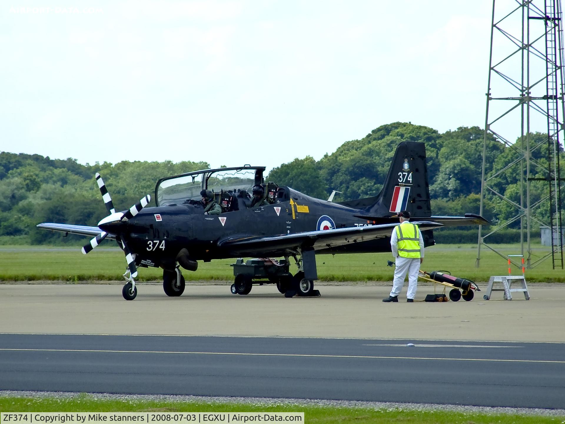 ZF374, 1992 Short S-312 Tucano T1 C/N S117/T88, Tucano T.1 from 1FTS,seen here at its home base