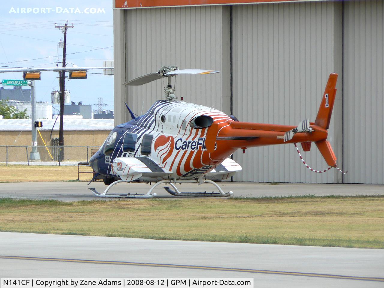 N141CF, 1984 Bell 222U C/N 47524, Careflite at Grand Prairie Hanger