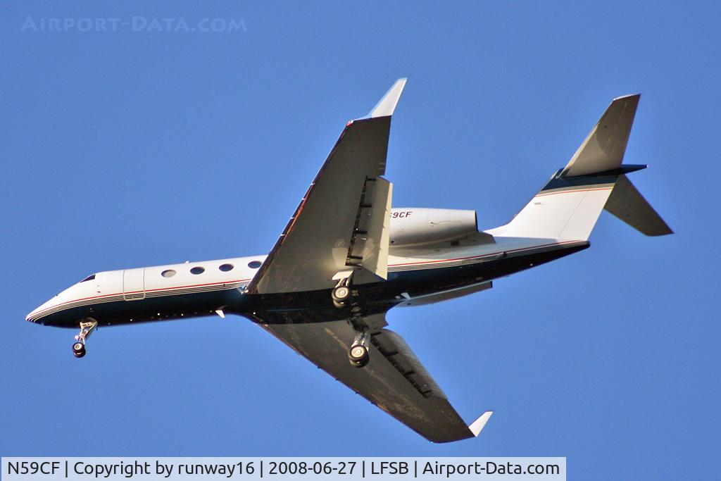 N59CF, 2007 Gulfstream Aerospace GIV-X C/N 4097, landing on rwy 34