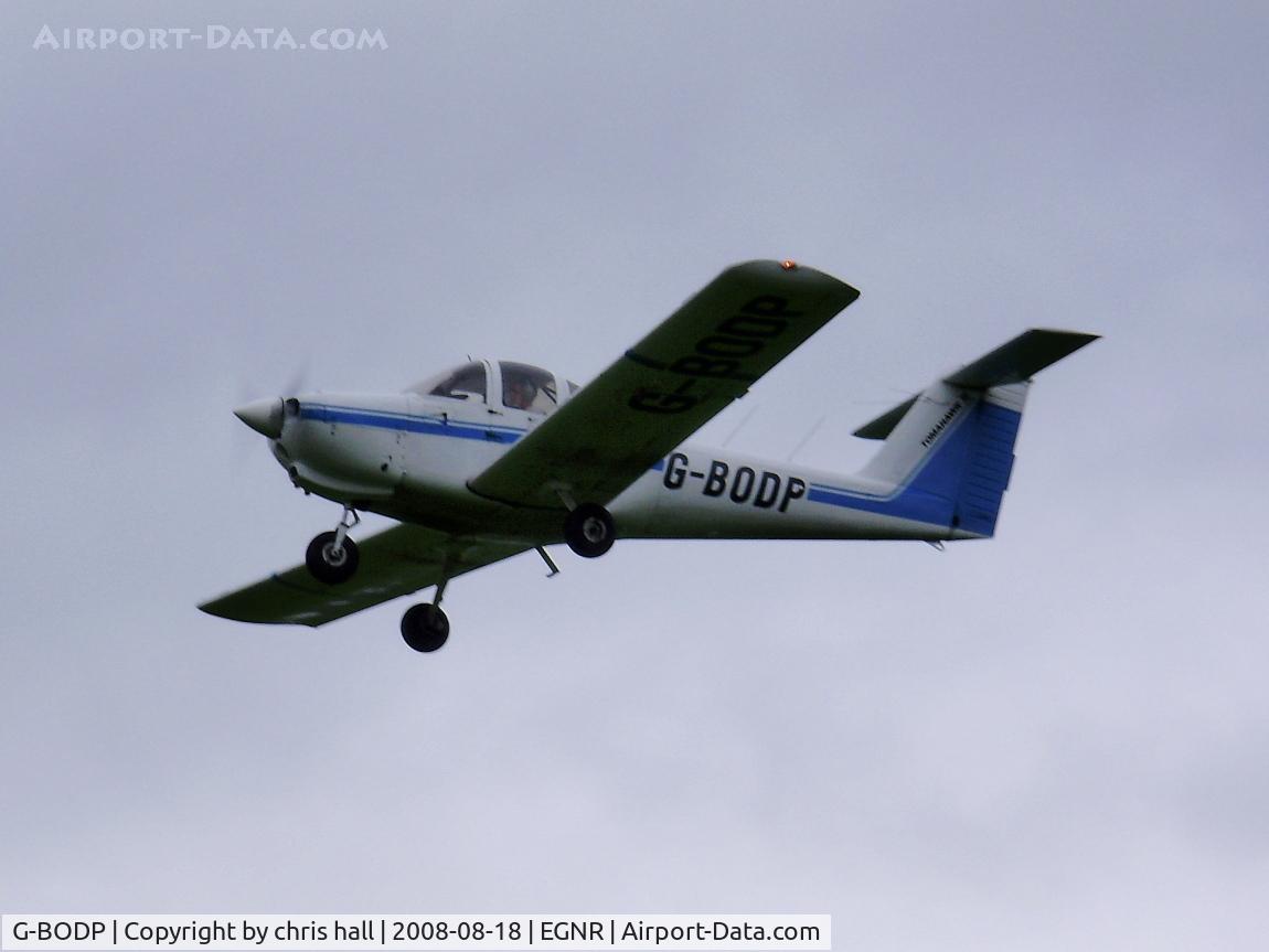 G-BODP, 1981 Piper PA-38-112 Tomahawk Tomahawk C/N 38-81A0010, Previous ID: N25616, Landing at Hawarden