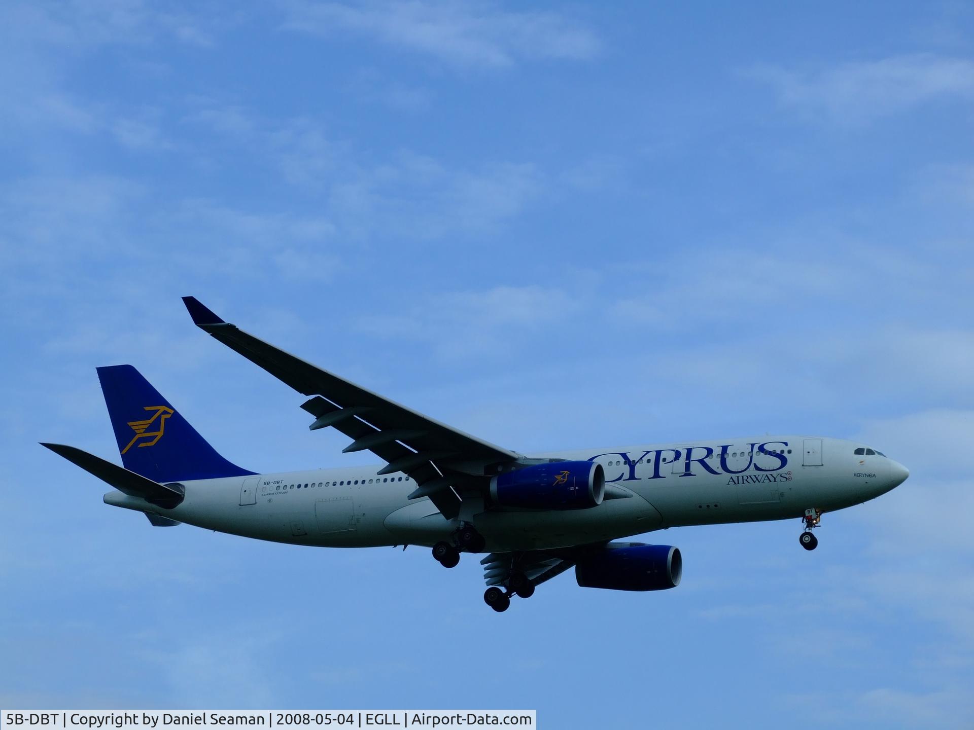 5B-DBT, 2003 Airbus A330-243 C/N 526, i have seen all cypres a330