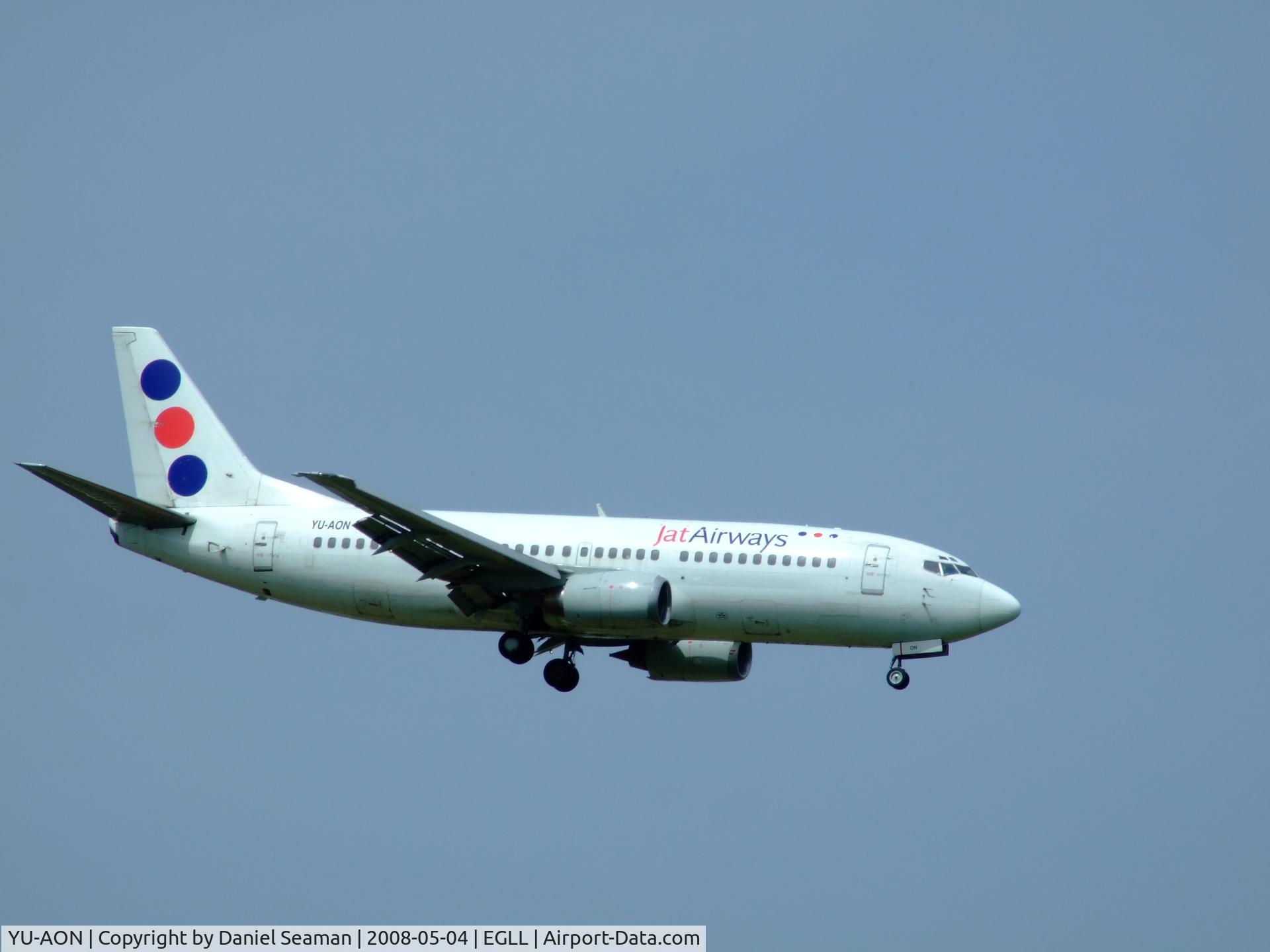 YU-AON, 1987 Boeing 737-3Q4 C/N 24208/1490, different then ba all the time