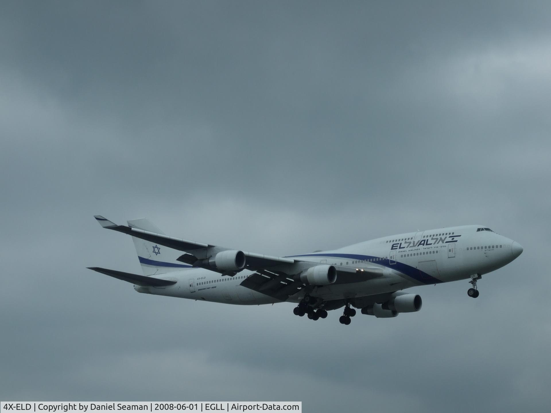 4X-ELD, 1999 Boeing 747-458 C/N 29328, the last of a 2 day trip very enjoyable.