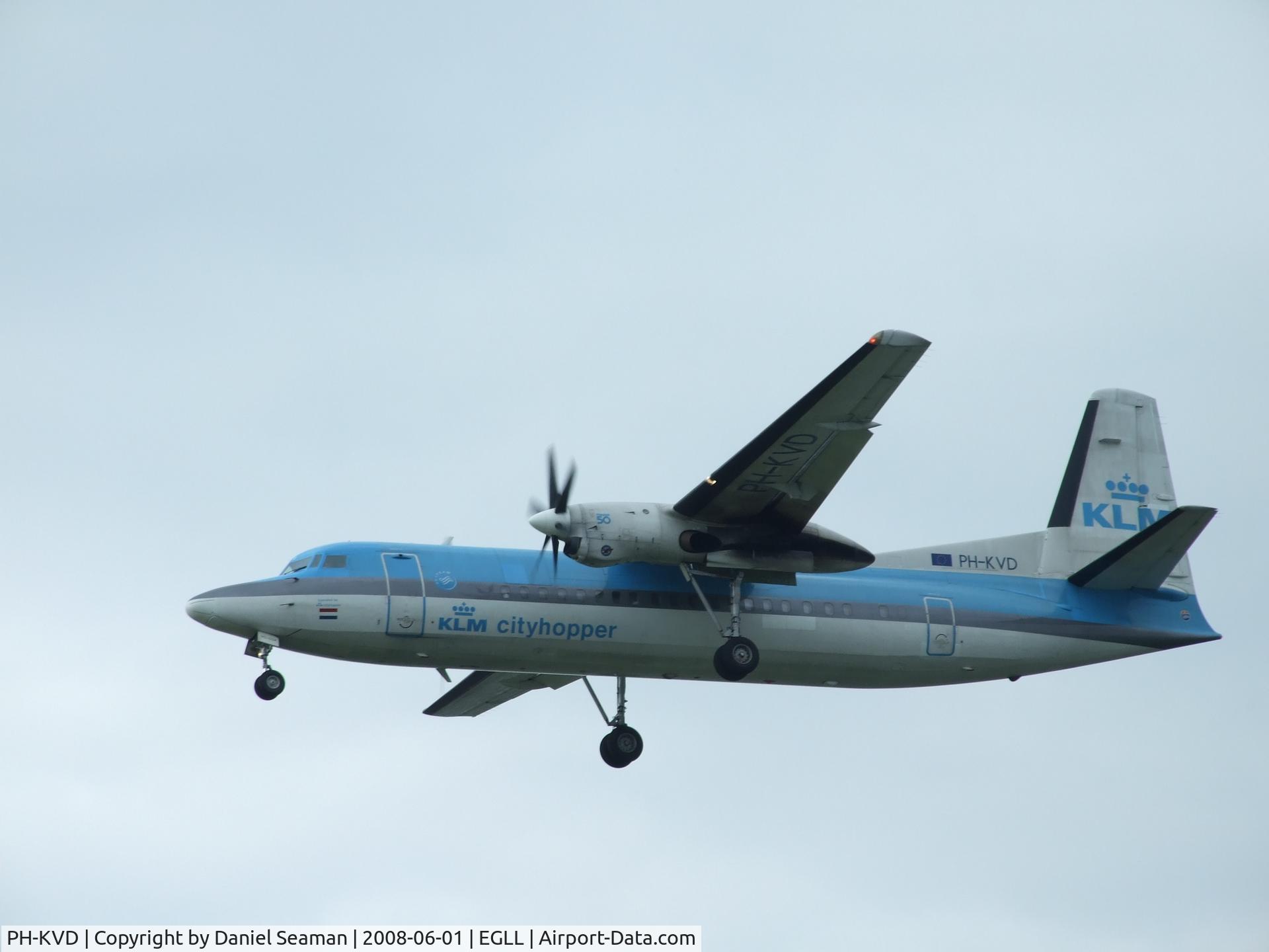 PH-KVD, 1990 Fokker 50F C/N 20197, the last of a 2 day trip very enjoyable.