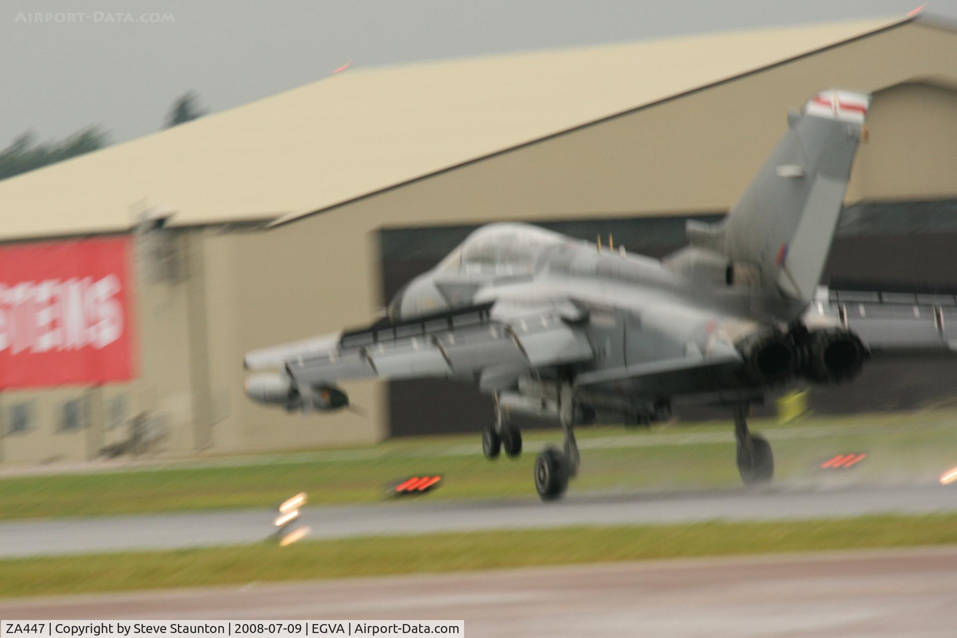 ZA447, 1983 Panavia Tornado GR.4 C/N 235/BS077/3113, Taken at the Royal International Air Tattoo 2008 during arrivals and departures (show days cancelled due to bad weather)