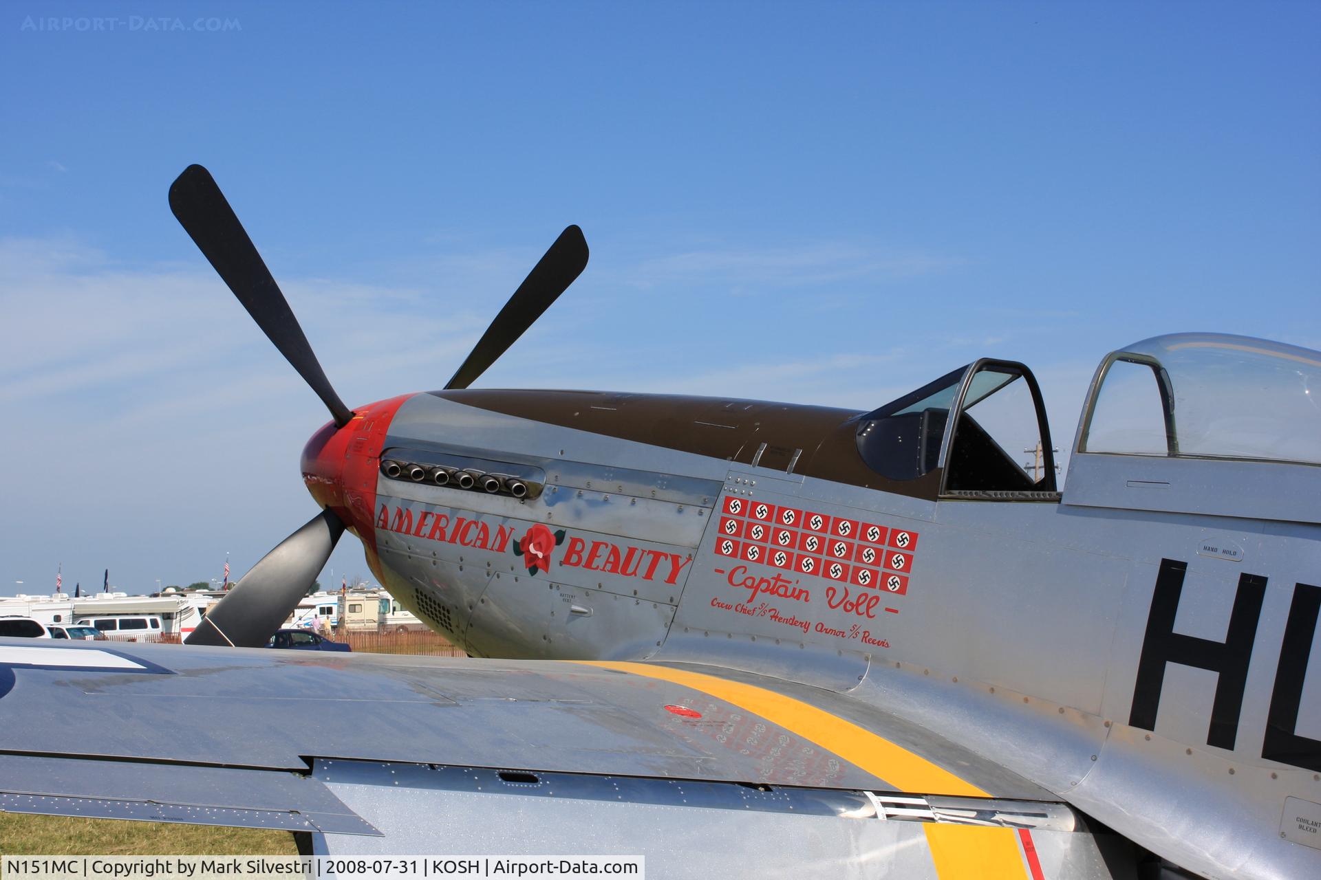 N151MC, 1968 North American F-51D Mustang Mustang C/N AF6722581, Oshkosh 2008