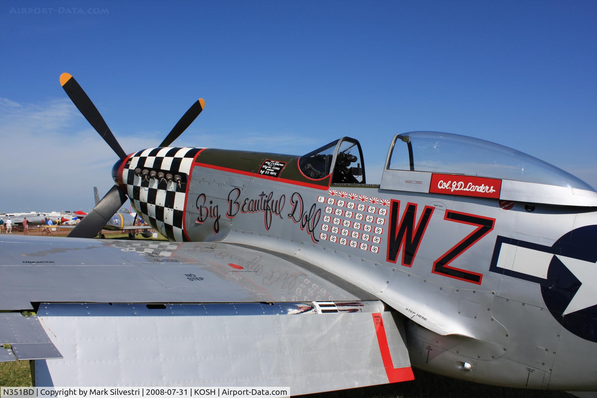 N351BD, 1944 North American F-51D Mustang C/N 44-85634, Oshkosh 2008