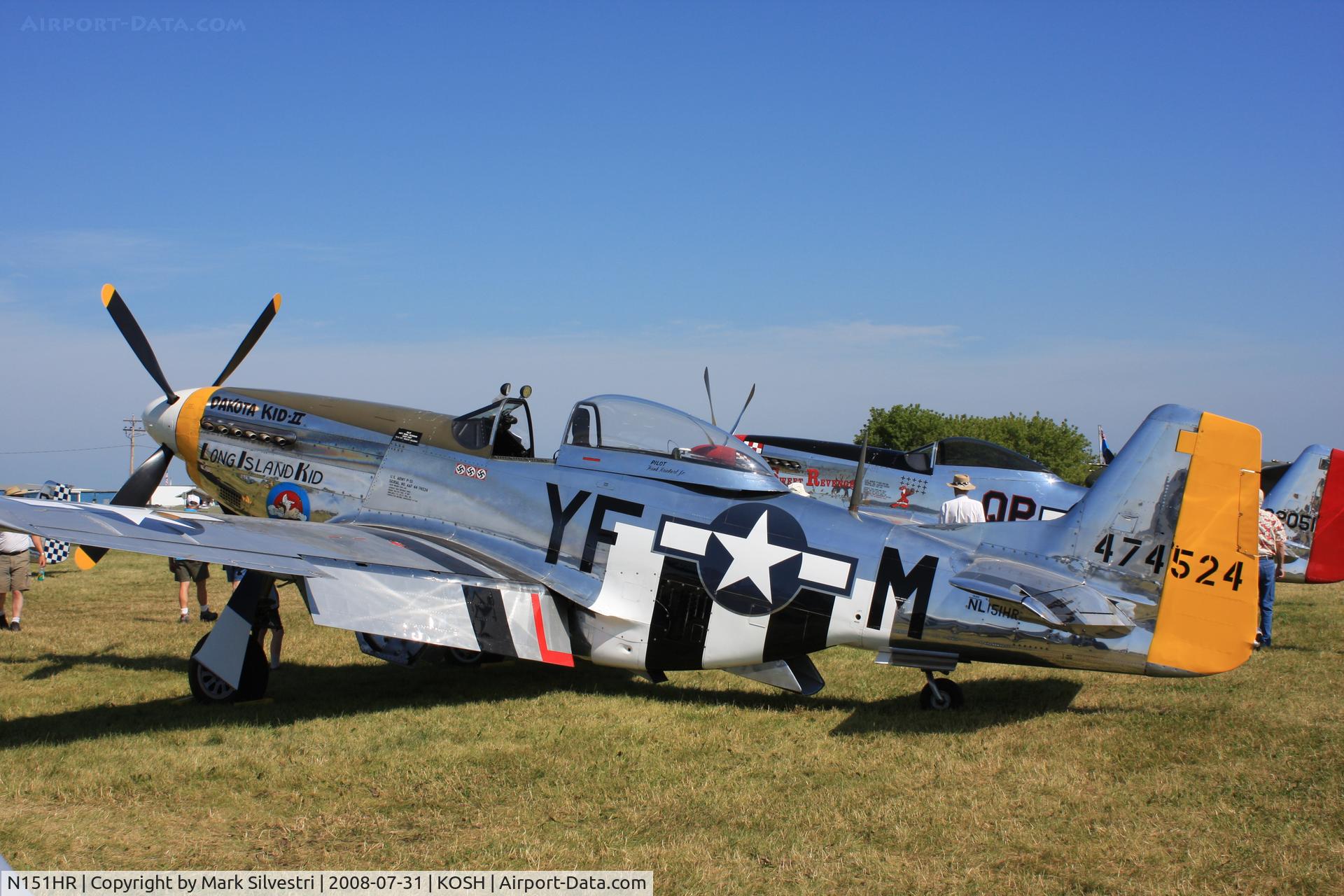 N151HR, 1945 North American P-51D Mustang C/N 12241064, Oshkosh 2008