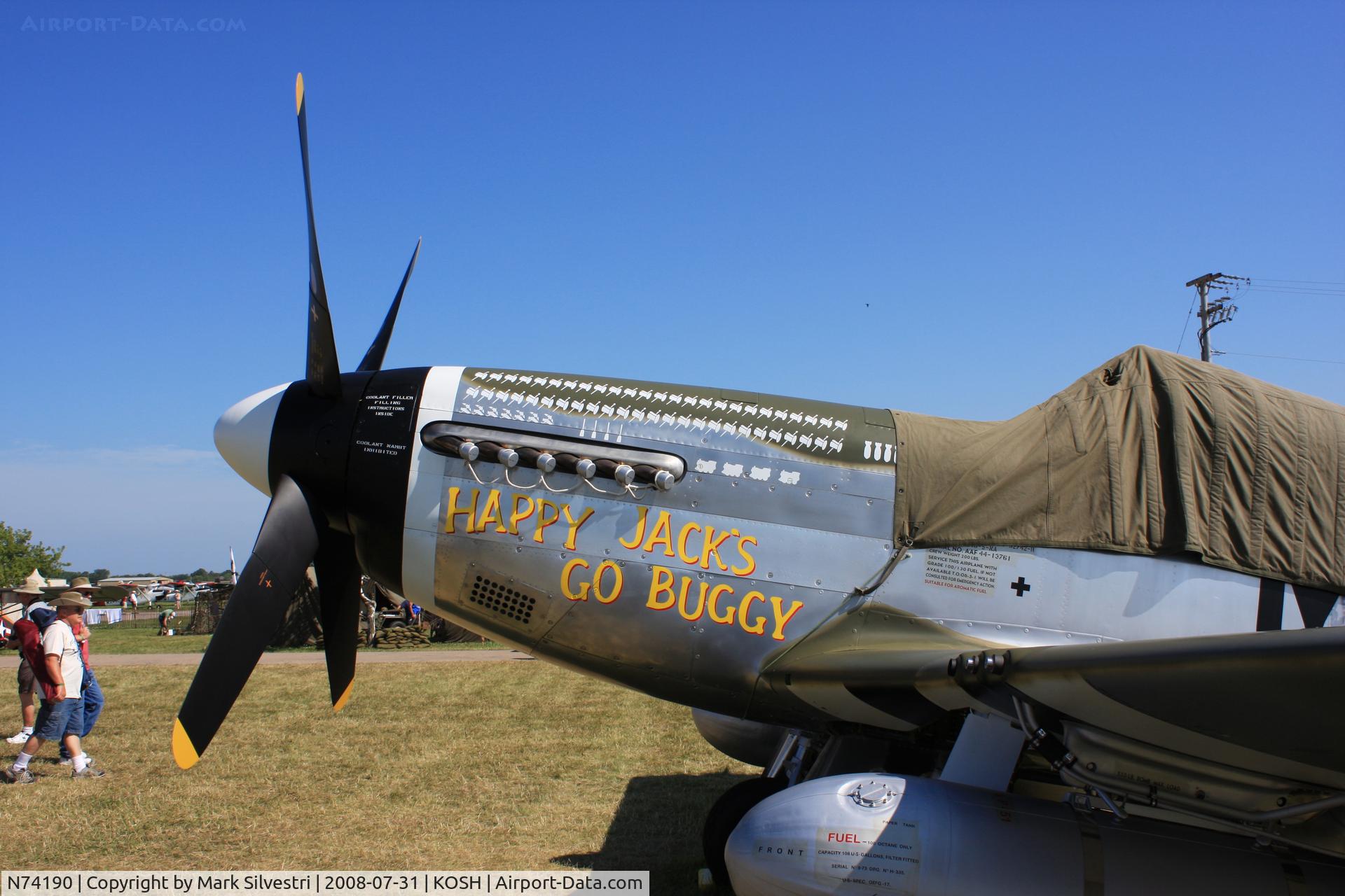 N74190, 1944 North American F-51D Mustang C/N 44-75452, Oshkosh 2008