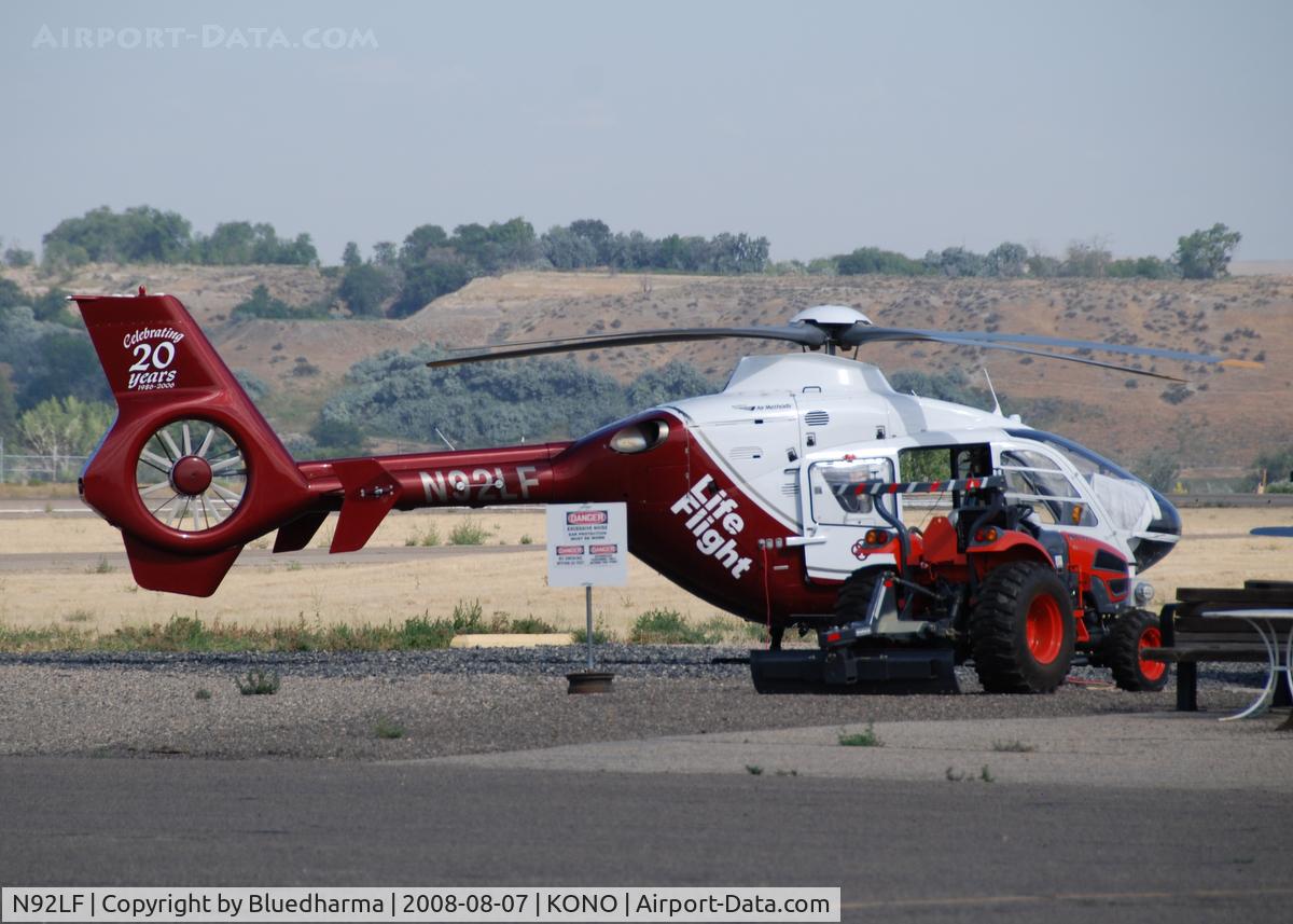 N92LF, 2005 Eurocopter EC-135T-2 C/N 0405, Life Flight Parked at Ontario Airport.
