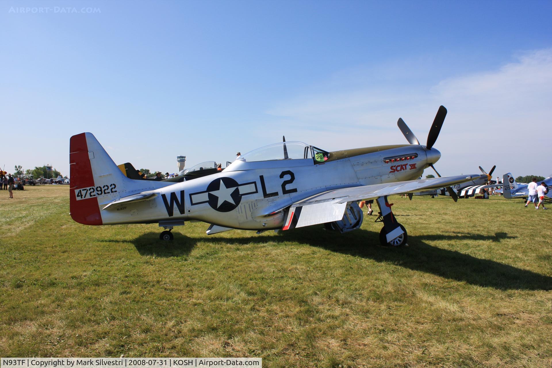 N93TF, 1944 North American TF-51D Mustang C/N 122-39381, Oshkosh 2008