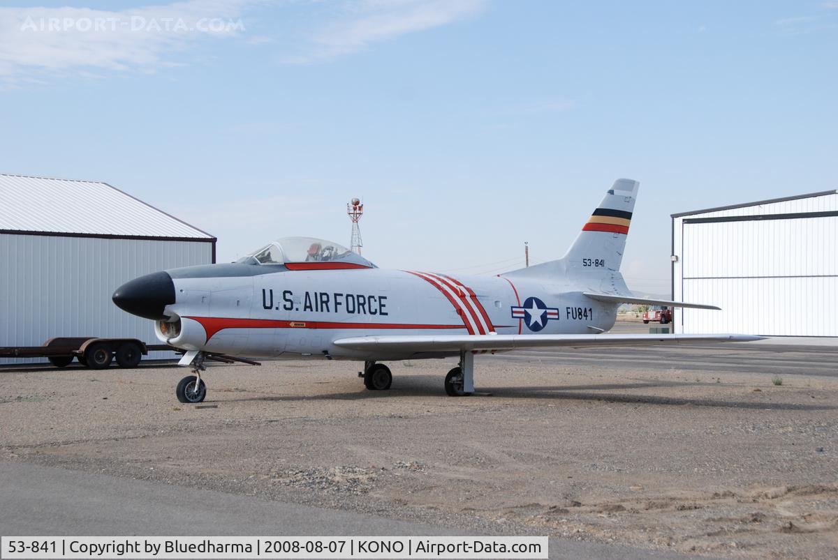 53-841, 1955 North American F-86D Sabre C/N 201-285, Sabre Parked at Ontario Airport. Part of the Merle Maine collection